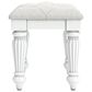 Ashley Kozlani Upholstered Vanity Stool in Matte White, , large