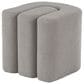 Maple and Jade 18" Boucle Accent Ottoman in Gray, , large