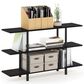 HOMLUX Turn-N-Tube 3-Tier Wide Display Shelf in Espresso and Black, , large