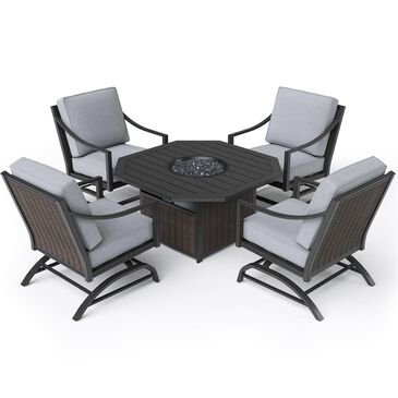 Clear Creek Collection 5-Piece Fire Chat Set in Concrete, , large
