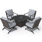 Clear Creek Collection 5-Piece Fire Chat Set in Concrete, , large