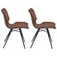 Blue River Zurich Dining Chair in Matte Black and Vintage Coffee (Set of 2), , large