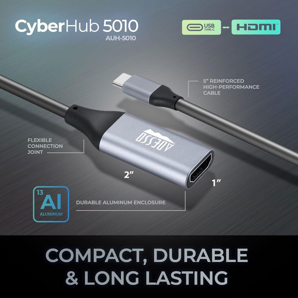 Adesso USB C to HDMI Adapter in Silver, , large