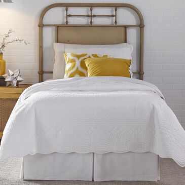 Belle Furnishings Twin Metal Headboard in Vintage Cream, , large