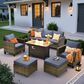 HOMLUX 6-Piece Patio Set with Denim Blue, , large