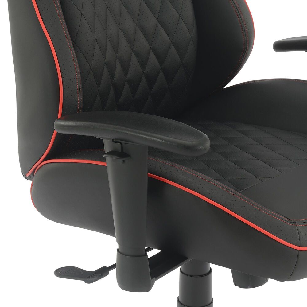Valor Living High Stakes Gaming Chair in Black an Red, , large