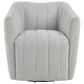 LumiSource Finley Swivel Accent Chair in Chalk, , large