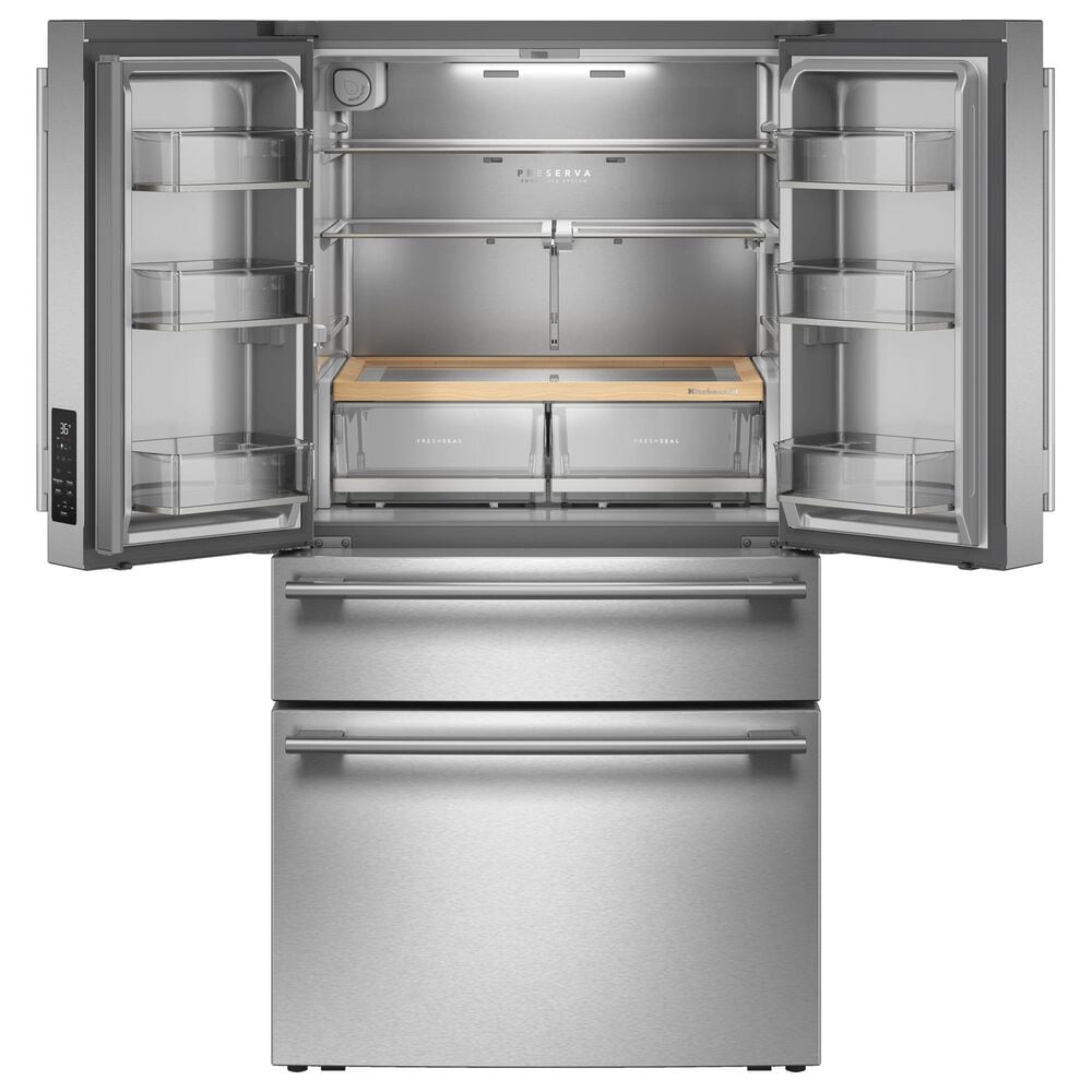 KitchenAid 30 Cu. Ft. French Door Refrigerator with FreshChill Full-Width Drawer in PrintShield Stainless Steel, , large