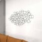 Maple and Jade 48" x 27" 3D Layered Wire Cube Geometric Home Wall Decor in Matte Black, , large