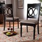 Baxton Studio Lucie Side Chair with Sand Cushion in Espresso Brown (Set of 2), , large