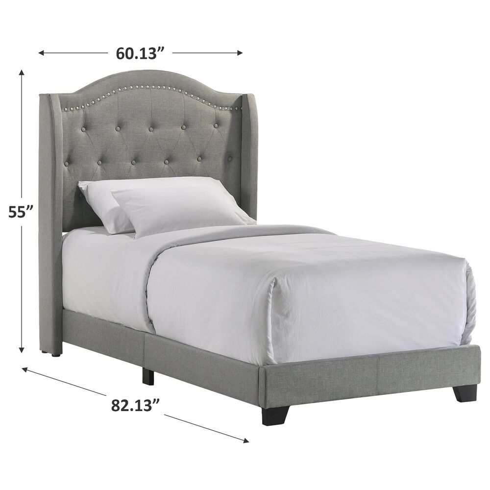 Hawthorne Furniture Rhyan Upholstered Twin Bed in Smoke, , large