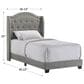 Hawthorne Furniture Rhyan Upholstered Twin Bed in Smoke, , large