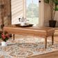 Baxton Studio Arvid Dining Bench with Tan Cushion in Walnut Brown, , large