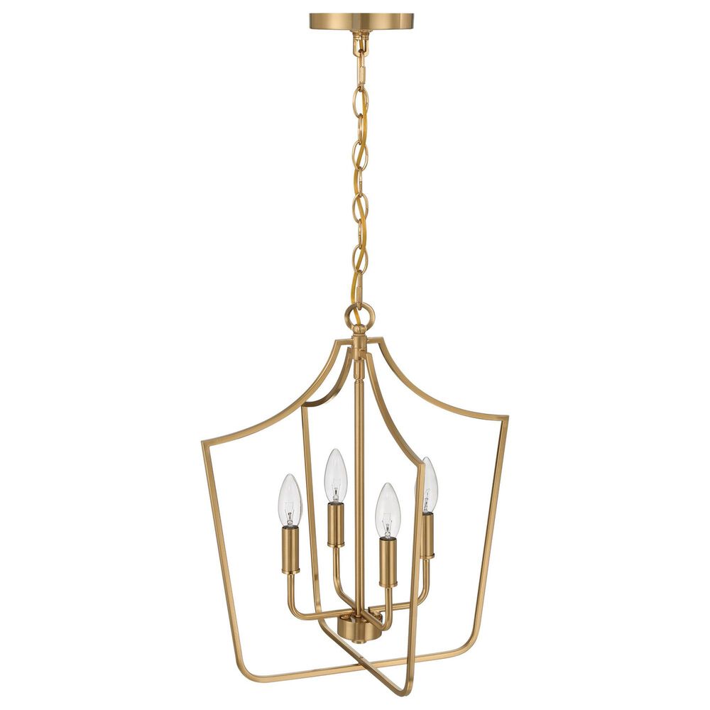Creative Coop Constance 4-Light Candelabra Chandelier in Brushed Gold, , large