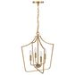 Creative Coop Constance 4-Light Candelabra Chandelier in Brushed Gold, , large