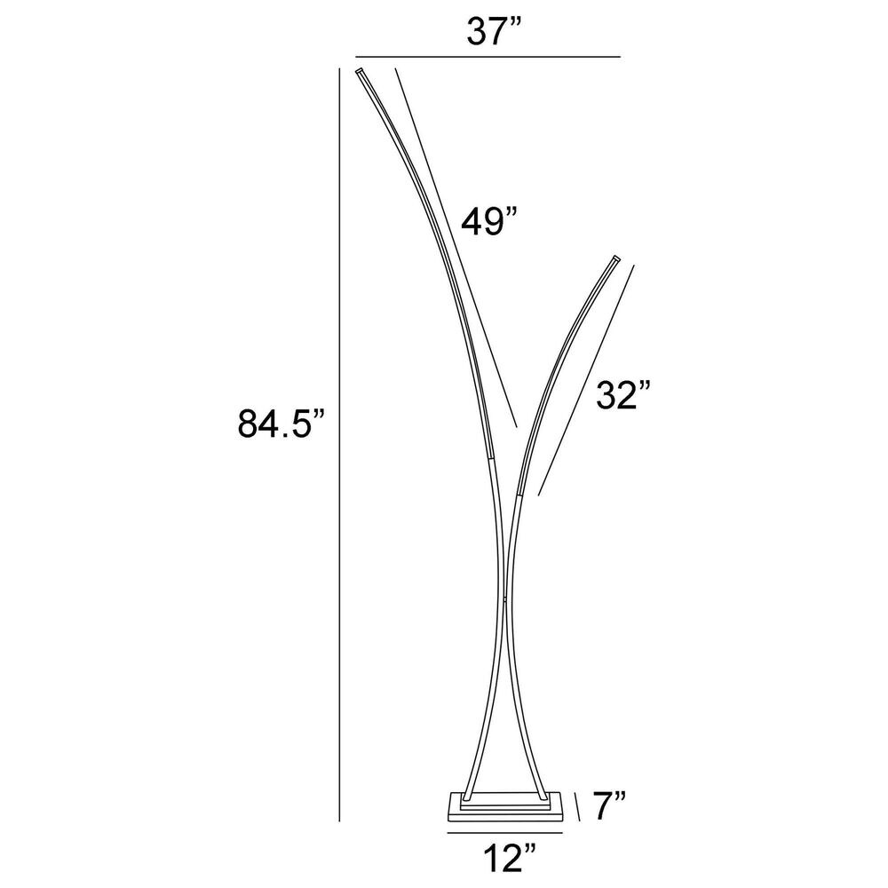 Lite Source Monita 2-Lite LED Floor Lamp in Silver, , large