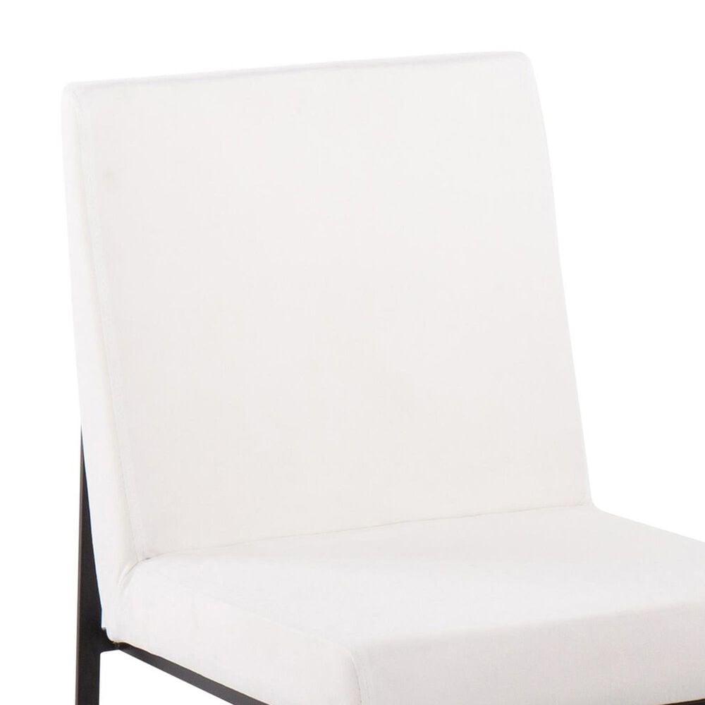 Lumisource Fuji Side Chair with White Cushion in Black &#40;Set of 2&#41;, , large
