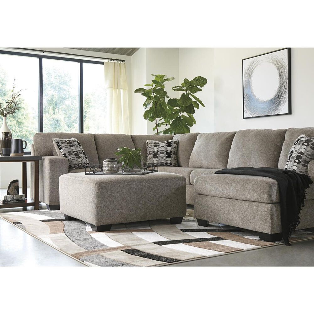 Ashley Ballinasloe Oversized Accent Ottoman in Platinum, , large