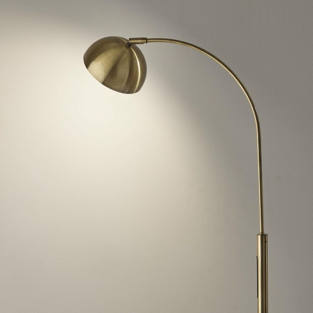 37B Bolton LED Arc Lamp with Smart Switch in Antique Brass and Brown, , large