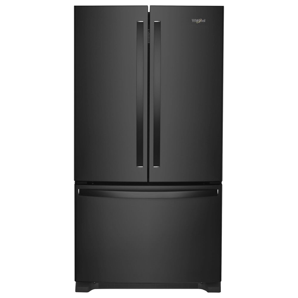Whirlpool 25.2 Cu. Ft. French Door Refrigerator with Water Dispenser in Black, , large