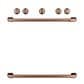 Cafe Handle and 5 Knob Kit for Freestanding Range in Brushed Copper, , large