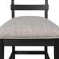Crown Mark 5 Piece Counter Height Dining Set in Black Finish and Charcoal Upholstery, , large