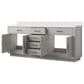 Lexora Home Abbey 80" Double Bathroom Vanity in White Oak with 2 cm White Quartz Top and Rectangular Sinks, , large