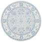Safavieh Micro-Loop Traditional 5" Round Light Blue and Ivory Area Rug, , large