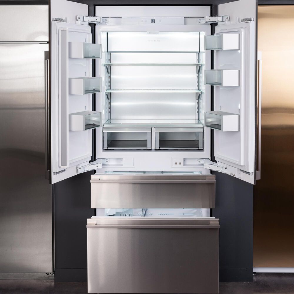 Monogram 20.1 Cu. Ft. Integrated French Door Refrigerator in Panel Ready, , large