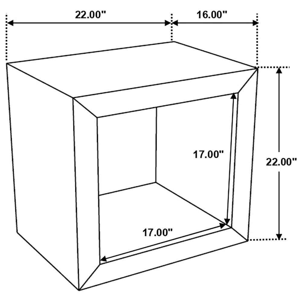 Coaster Benton Rectangular End Table in Natural, , large