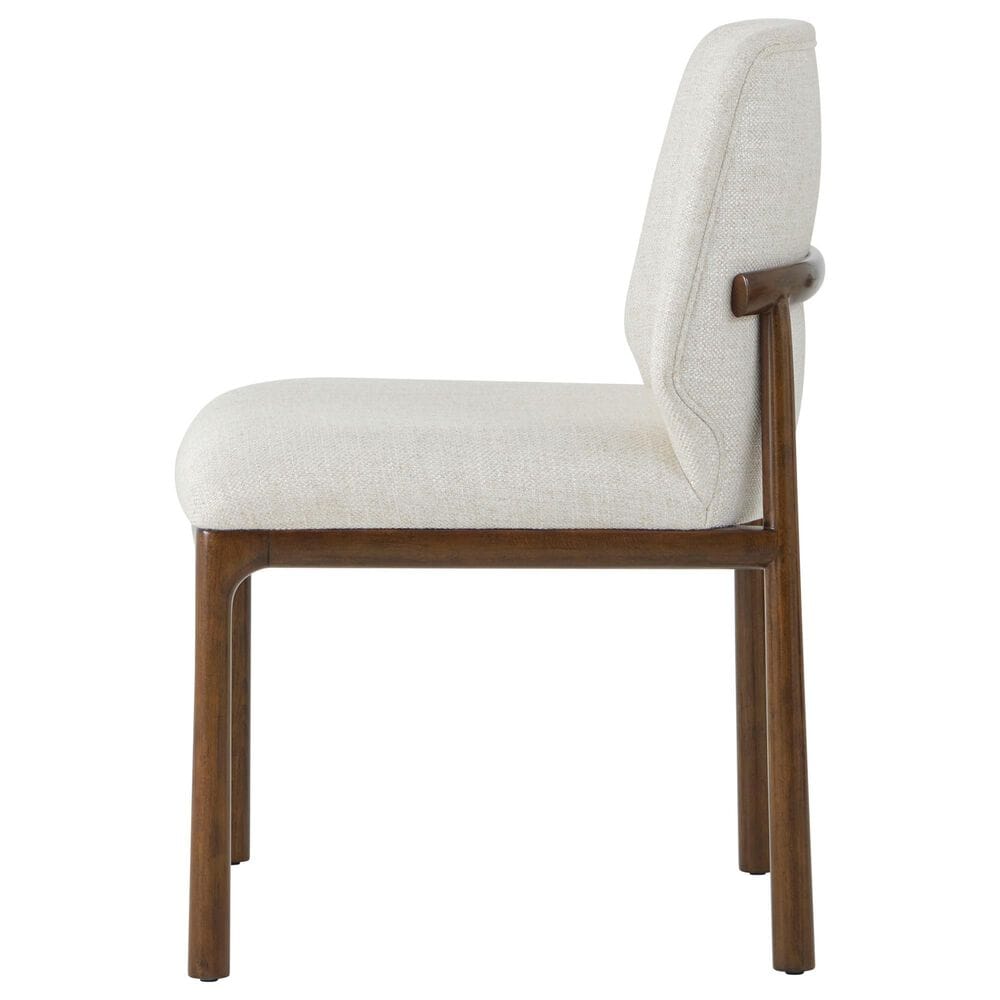 Theodore Alexander Kesden Side Chair with Halo Upholstered in Pyramid Brown, , large