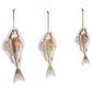 Maple and Jade 30" x 10.5" Coastal Fish Wall Decor in Brown and White (Set of 3), , large