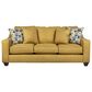 J Cooper USA Galaxy Stationary Sofa in Maze Yellow, , large