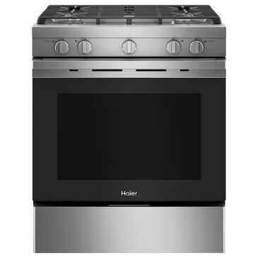 Haier 30" Smart Slide-In Gas Range with Convection in Stainless Steel, , large