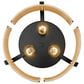 Golden Lighting Grove 3-Light Flush Mount in Matte Black, , large