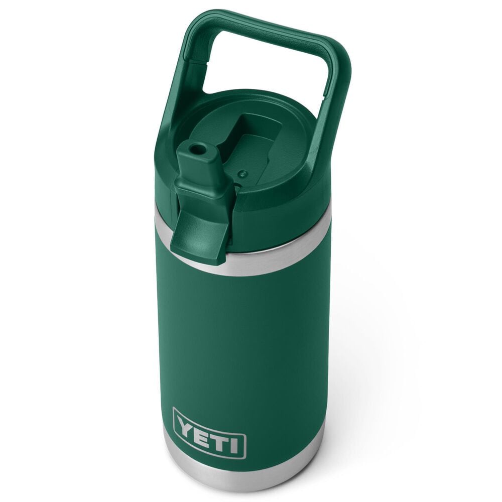 YETI Rambler Jr 12 Oz Kids Water Bottle with Straw Cap in Black Forest Green, , large