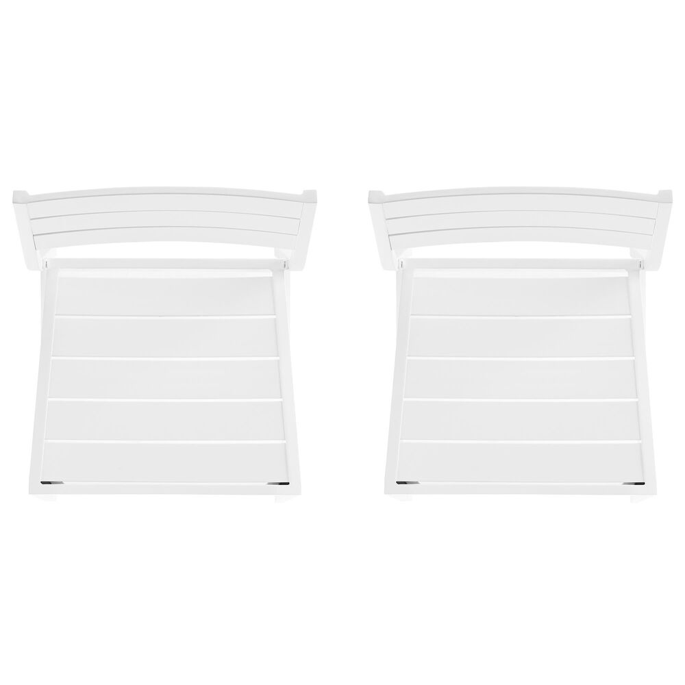 Linon Home Decor Holland Patio Side Chair in White (Set of 2), , large