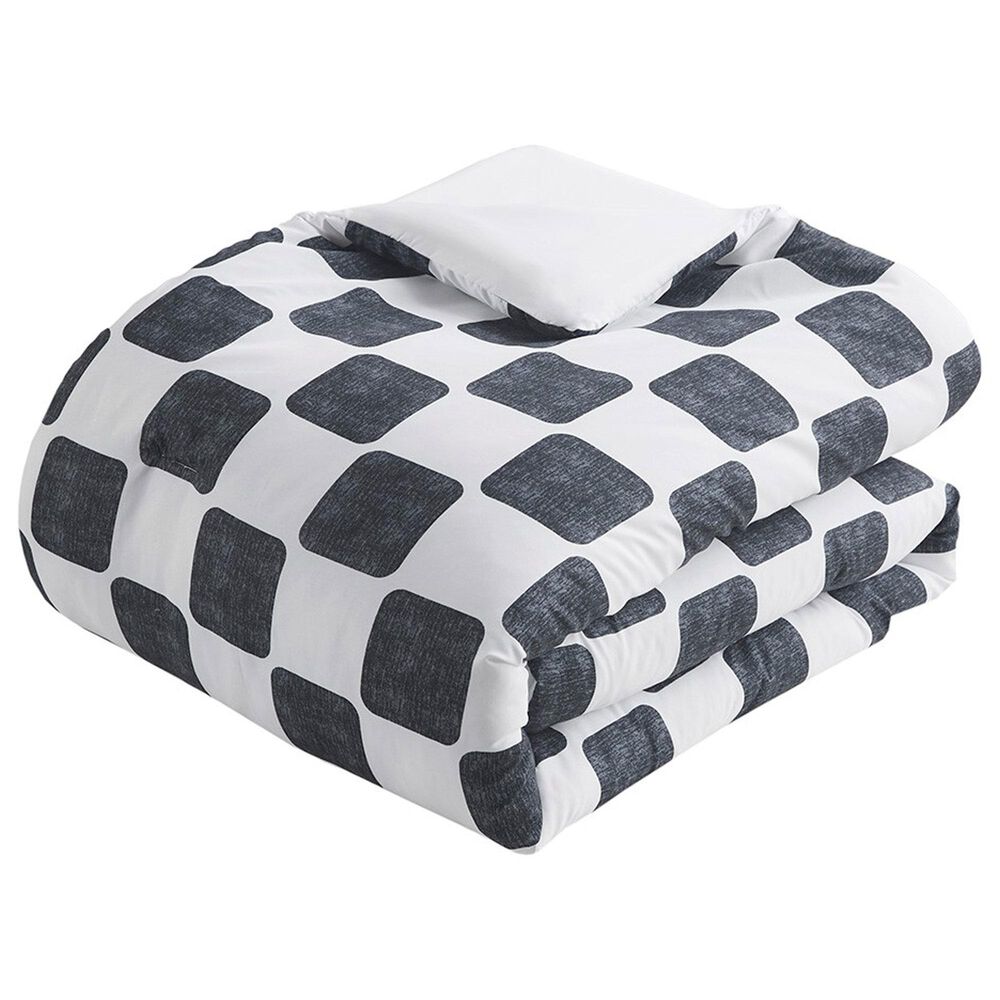 Hampton Park Miley 5-Piece Full/Queen Comforter Set in Black and White, , large
