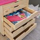 Linon Home Decor Cary 6-Drawer Wide Rolling Cart in Unfinished, , large