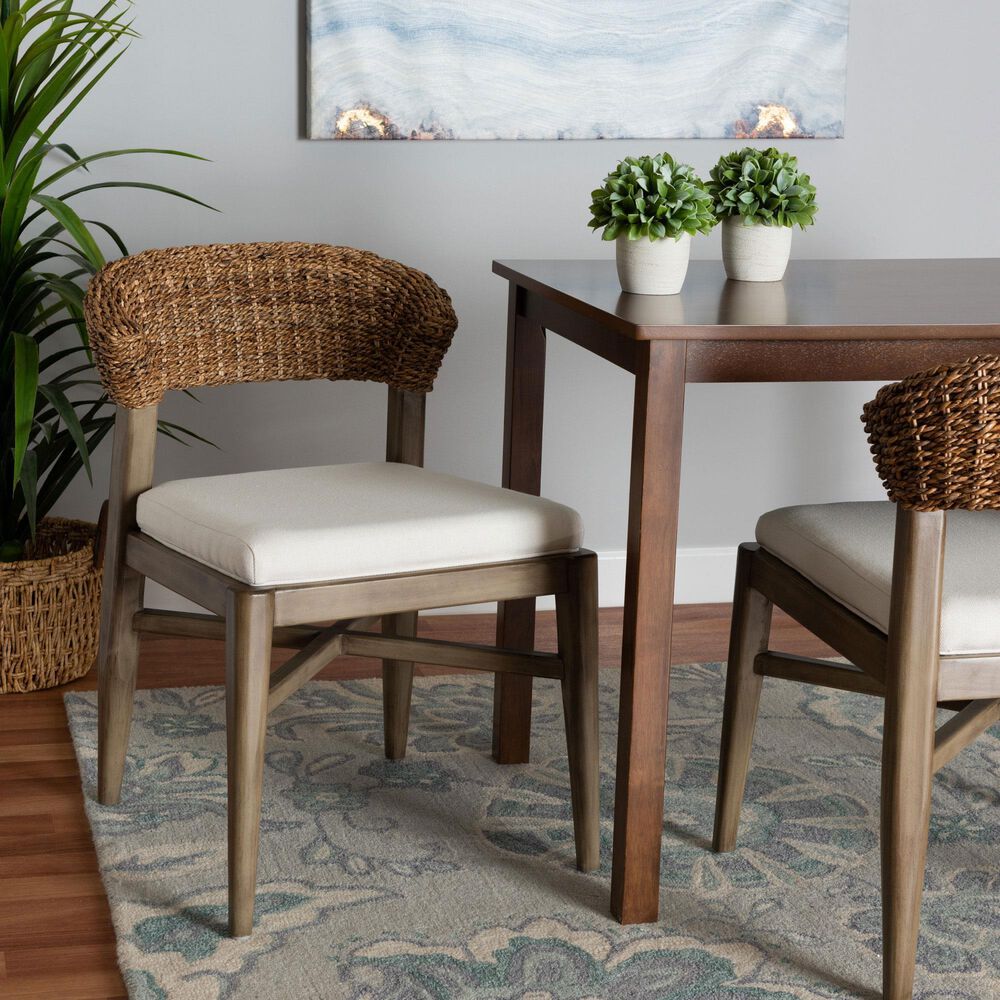 Baxton Studio Chloe Side Chair in Walnut Brown and Natural Brown, , large