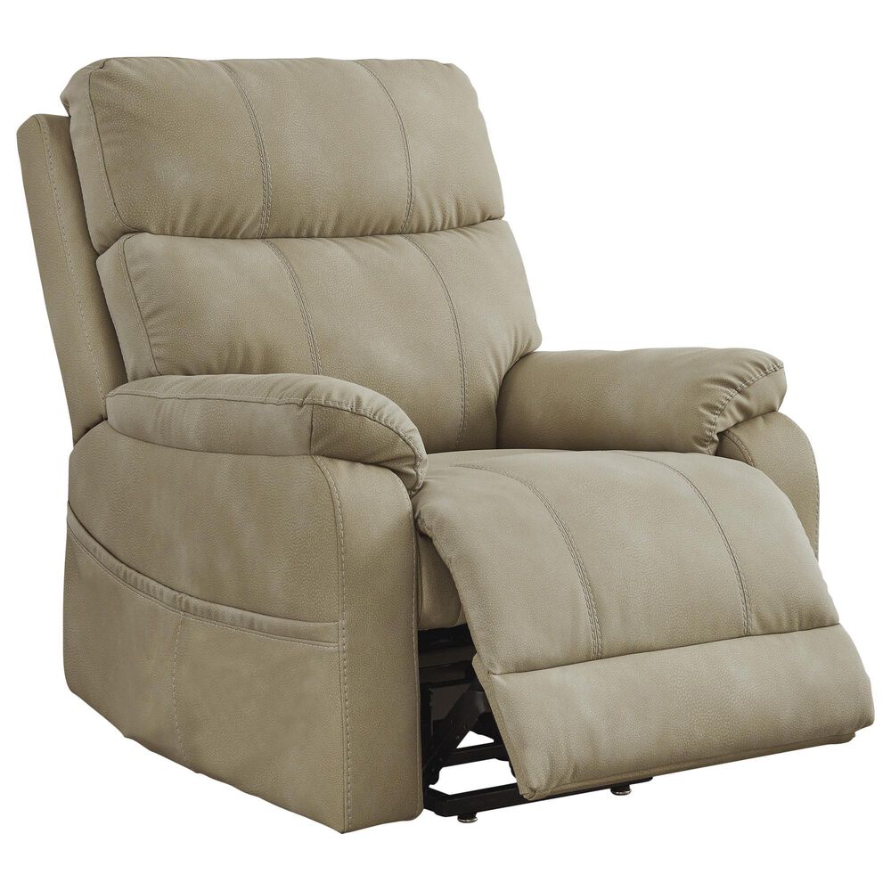 Ashley Next-Gen Durapella Power Lift Recliner in Sand, , large
