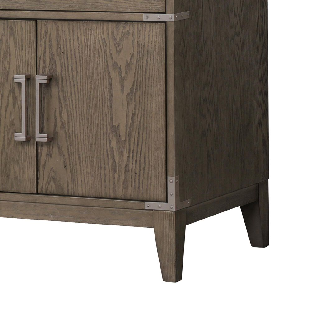Lexora Home Laurel 80&quot; Double Bathroom Vanity in Grey Oak with White Quartz Top and Rectangular Sinks, , large