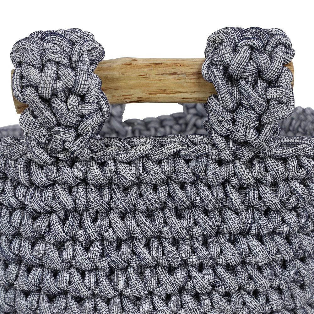 Maple and Jade Bohemian Storage Basket in Grey &#40;Set of 2&#41;, , large