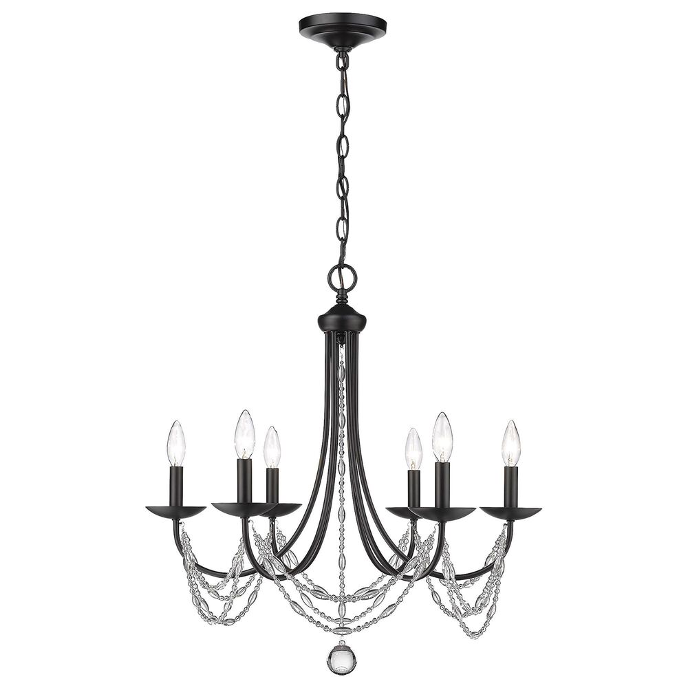 Golden Lighting Mirabella 6-Light Chandelier in Matte Black, , large