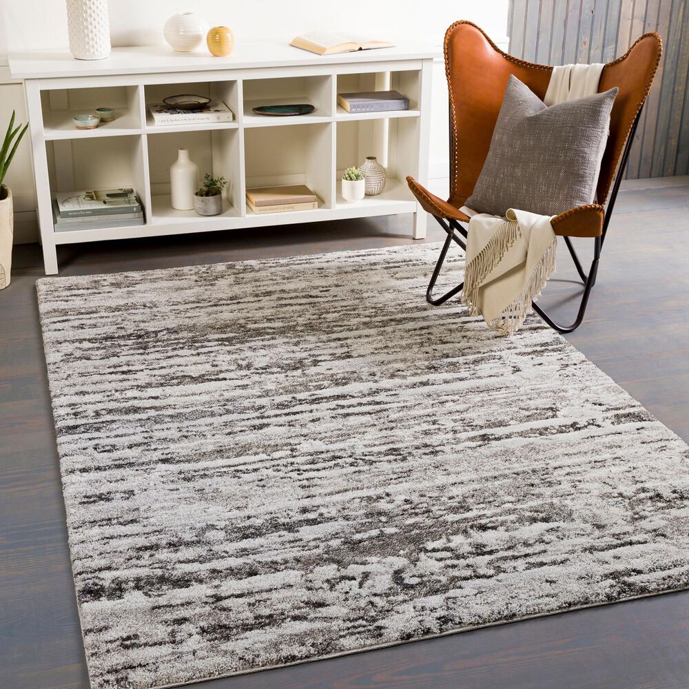 Surya Venice VNE-2301 8&#39;10&quot; x 12&#39;4&quot; Medium Gray, Black and Ivory Area Rug, , large