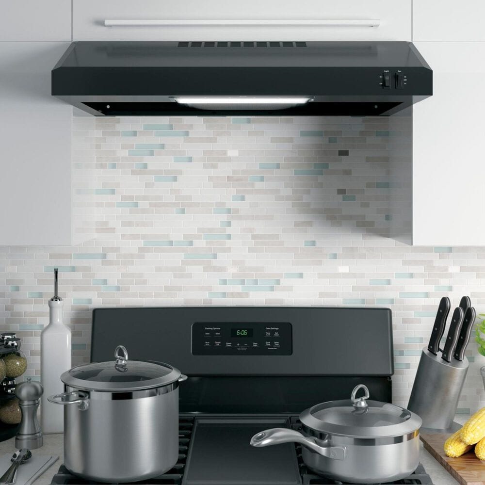 GE Appliances 30&quot; Under the Cabinet Hood in Black, , large