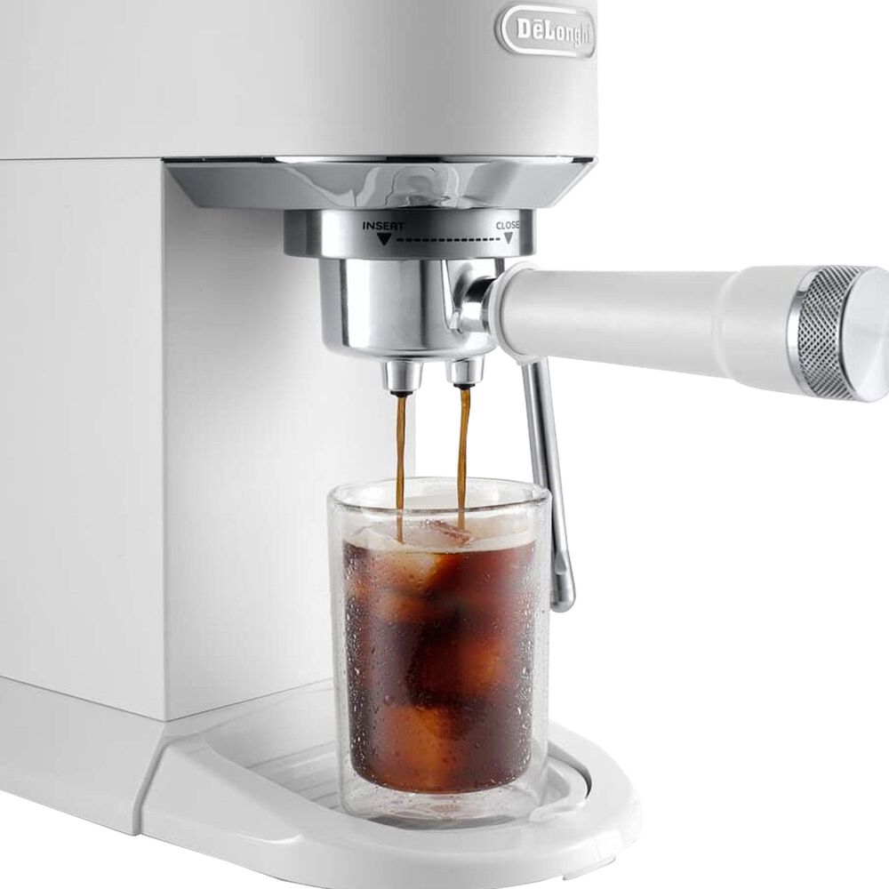 DeLonghi Dedica Duo 35 Oz Espresso Machine with Cold Brew in Vanilla, , large
