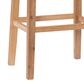 Linon Home Decor Claridge Bar Stool with Beige Cushion in Rustic Brown, , large