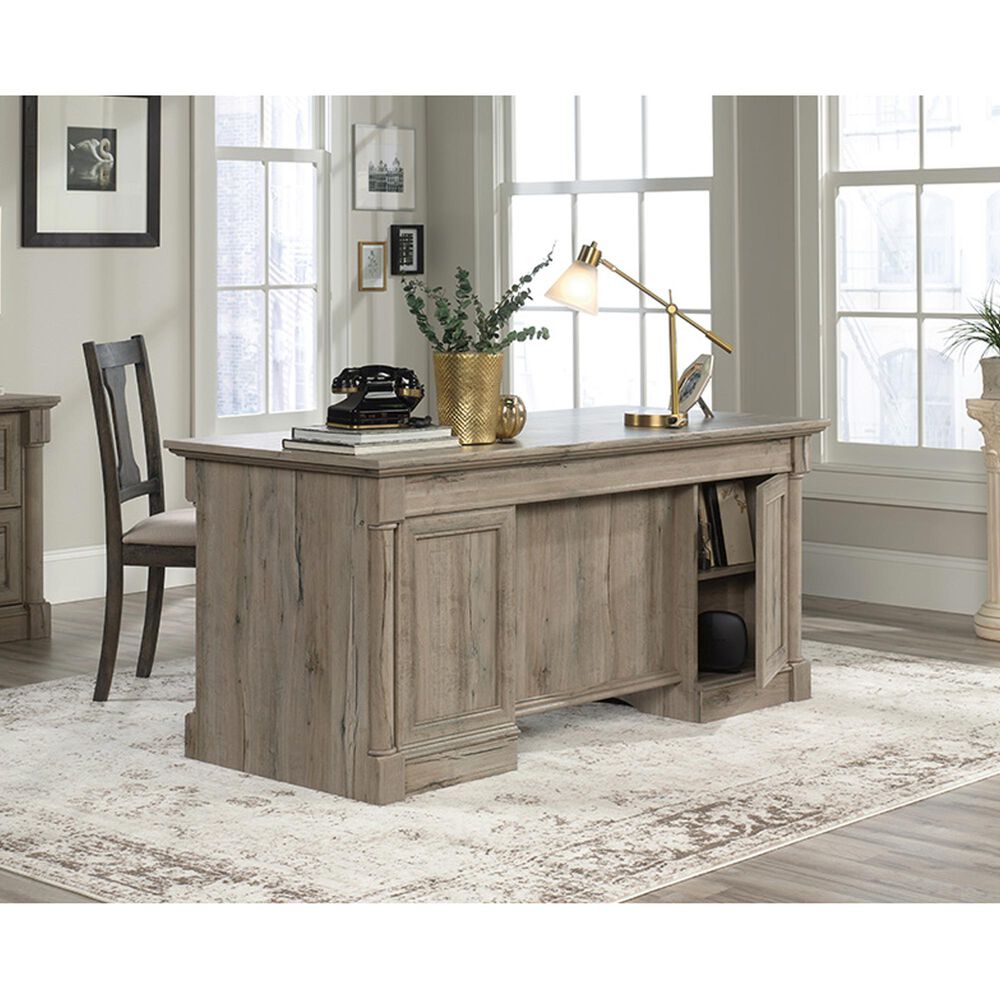 Sauder Palladia Executive Desk in Split Oak, , large