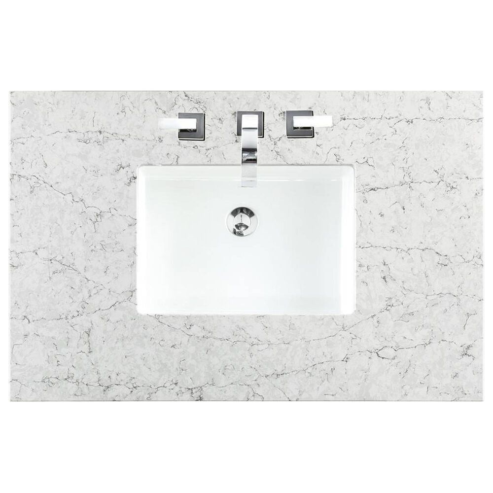 James Martin Vanities Breckenridge 48&quot; Single Bathroom Vanity in Light Natural Oak with 3 cm Eternal Jasmine Pearl Quartz Top and Rectangular Sink, , large